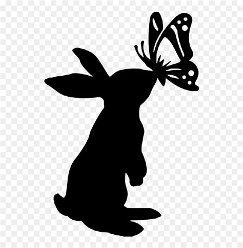 Easter Bunny Silhouette Png Silhouette Rabbit Clipart Black And White