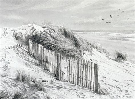English Coast Sand Dune Landscape Drawings Sand Drawing Landscape