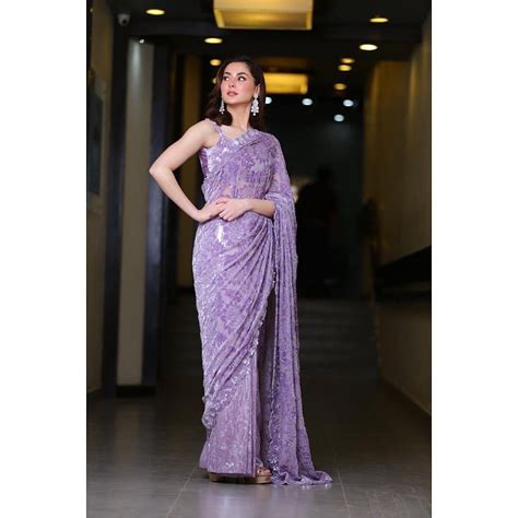 Hania Amir In 2020 Fancy Sarees Party Wear Saree Designs Party Wear