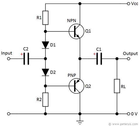 Class B Push Pull Amplifier Circuit Diagram