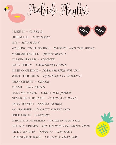 Poolside Playlist Party Playlist Summer Songs Playlist Music Motivation