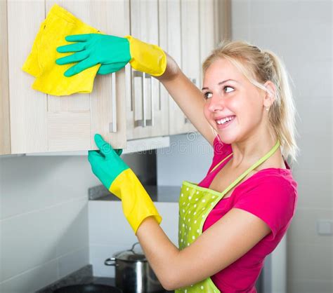 girl cleaning in apartment stock image image of housewife lifestyle 222389897