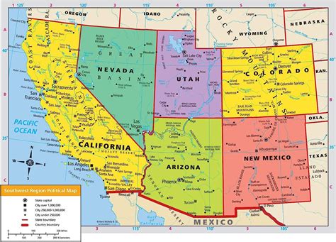Map Of Us West Region United States Map