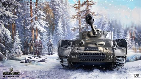 World Of Tanks Tank On Snow Covered Mountain With ...