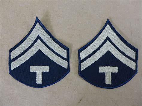 Us Army Ww2 Ranks Rank Badge T5 Technician 5th Grade Uniform Rank