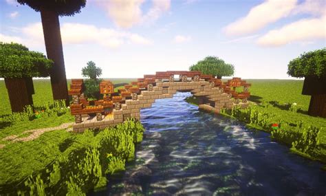 Stonewood Bridge Creation 11160 Minecraft Garden Minecraft Houses