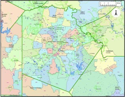 600 Dpi Bexar County Zip Codes Zip Code Map Bexar County Quick Blue