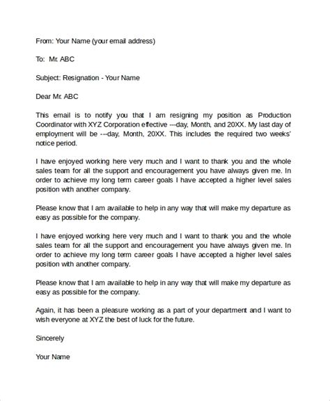 Subject For Resignation Letter For Your Needs Letter Template Collection