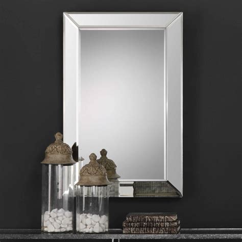 Delia Contemporary Beveled Rectangular Wall Mirror By Zinc Decor