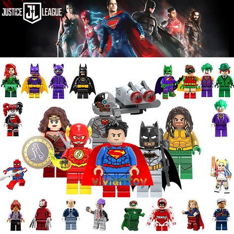 Lego Justice League Minifigures Superman Batman Wonder Woman Aquaman