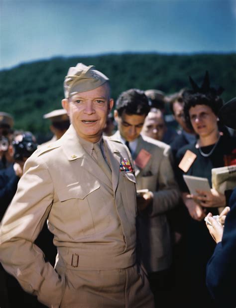 General Dwight Eisenhower Talking To Reporters 2 Allied Military