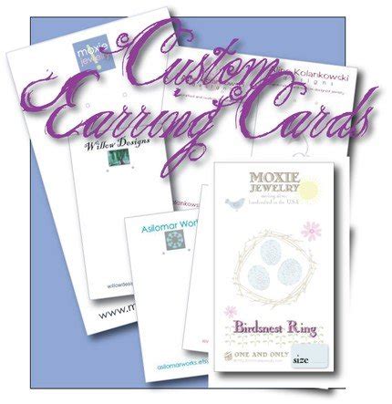 Here you'll find a great selection of earring cards created by designers and artists. 100 custom EARRING cards with your avatar holes included