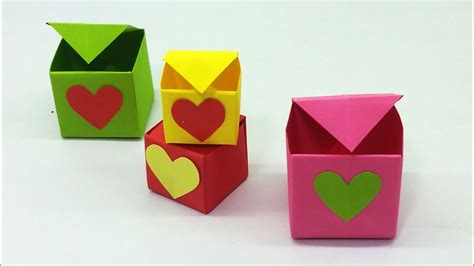 Easy Origami Gift Box How To Make Paper Box That Opens And Closes