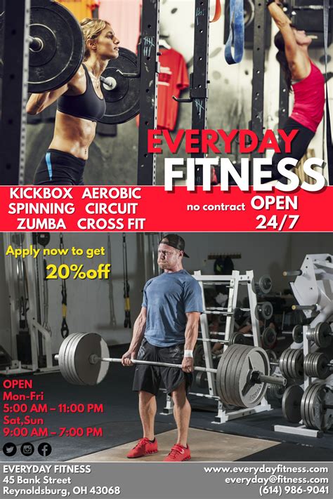 Red Fitness Poster Flyer Social Media Graphic Design Template Fitness Flyer Workout Posters