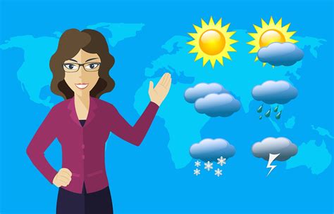 Download Weather Forecast Reporter Royalty Free Stock Illustration