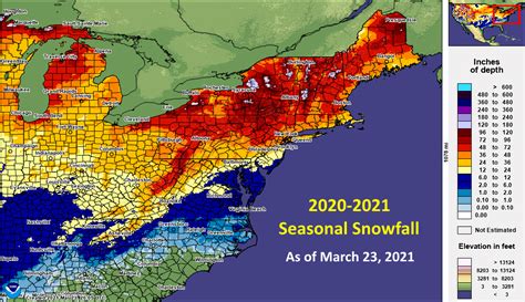 Noaa How Does The Current Eastern Snowfall Compare To Average Seasonal