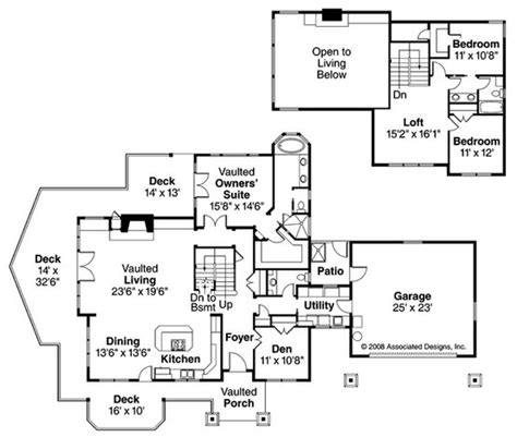 Stratford 30 615 Floor Plan From Associated Designs Craftsman House