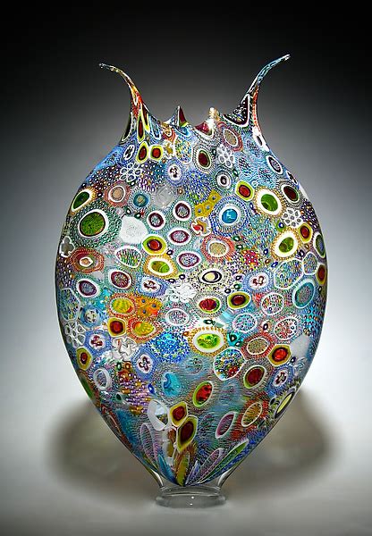 Mixed Murrini Foglio By David Patchen Art Glass Vessel Artful Home
