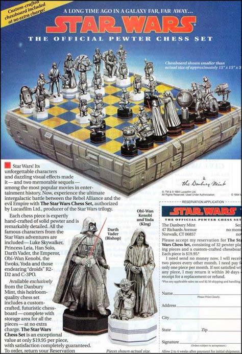Vintage 1999 A La Carte Star Wars Chess Schach Collectors 3d Chess Set