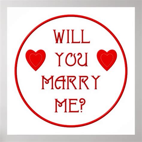 Will You Marry Me Posters Zazzle