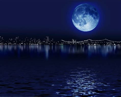 Dark Night Blue Moon And Background Dark N Beautiful Moon Shoot The