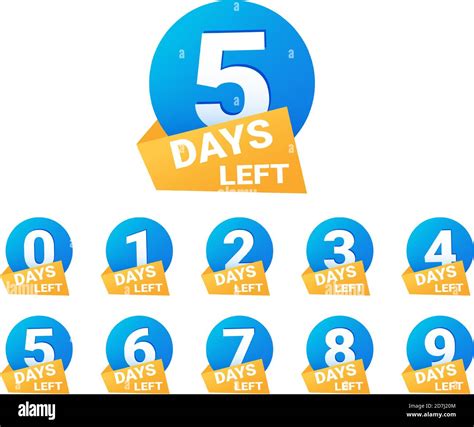 Number Days Left Countdown Days To Go For Promotion Sale Landing