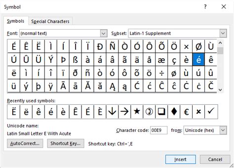 How To Insert Or Type E With An Accent Mark In Word È É Ê Ë è é