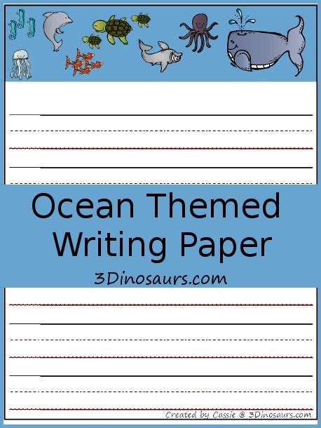 The best of teacher entrepreneurs: FREE Ocean Themed Writing Paper