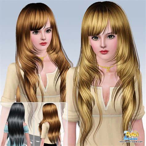 Very Long Hair Framing The Face Hairstyle Id 528 By Peggy Zone Sims 3