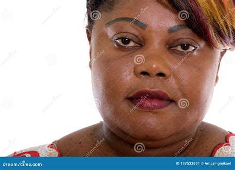 Close Up Of Fat Black African Woman Stock Image Image Of Adult Woman 137533691