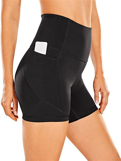 Crz Yoga Women S Naked Feeling Biker Shorts Inches High Waisted Gym Running Compression