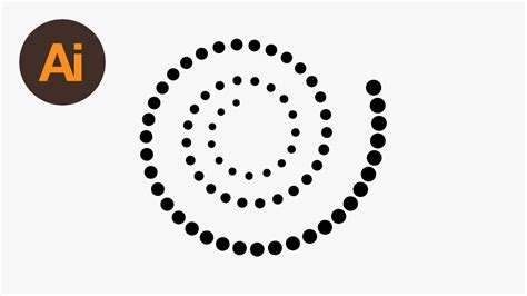 How To Create A Dotted Spiral In Illustrator Youtube