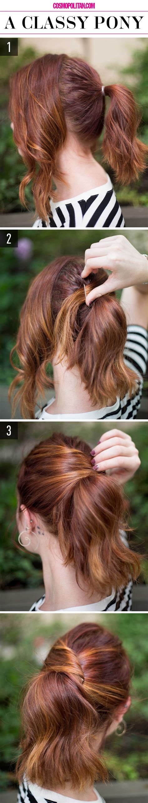 5 Minute Lazy Hairstyles For Medium Hair 5 Five Minute Hairstyles For