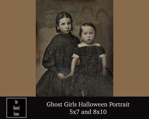 Vintage Halloween Portrait Creepy Girls And Ghosts Victorian Etsy In