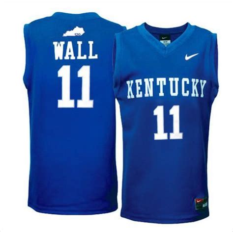 Mens Kentucky Wildcats John Wall 11 Royal Blue Authentic Ncaa Jersey On