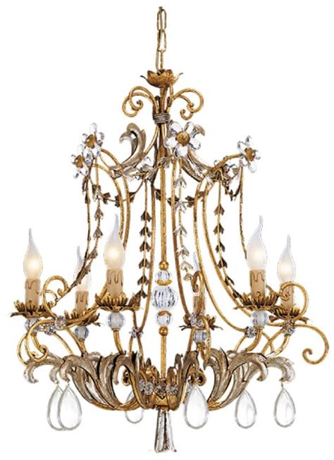 Casa Padrino Luxury Baroque Crystal Chandelier Antique Gold Antique