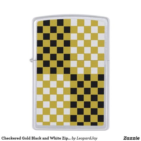 Zippo lighter safe with gold cash surp absolutely brilliant detailed lighter. Checkered Gold Black and White Zippo Lighter | Zazzle.com ...