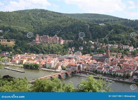 Heidelberg Skyline Castle And River Stock Photo Image Of Castle