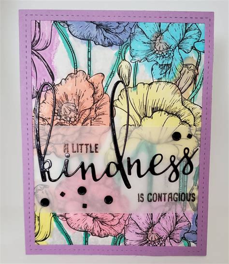 Kindness Thank You Card Kindness Is Contagious Floral Thank Etsy