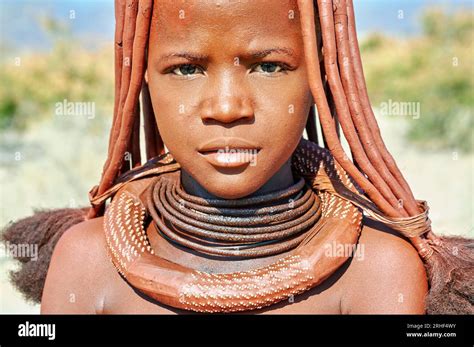 Namibia Portrait Of A Himba Woman In Kunene Region Stock Photo Alamy