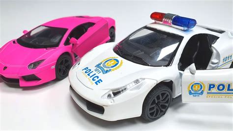 Lego Animation With Police Car Chasing Pink Car Youtube