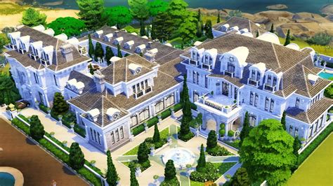 Luxury Base Game Mansion The Sims 4 Speed Build No Cc Youtube Photos