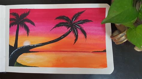 Easy Sunrise Painting Watercolor Sunrise Landscapes Easy Tutorial For