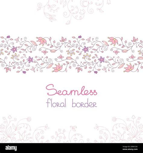 Seamless Flower Border Hi Res Stock Photography And Images Alamy