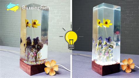 We introduce you to the resin casting technique. Epoxy Resin and Dried Flowers Night Lamp | Resin Art ...