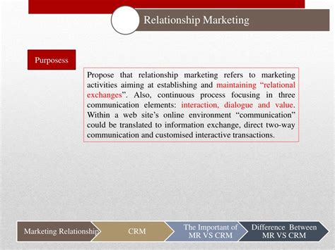 Ppt Relationship Marketing Vs Customer Relationship Management