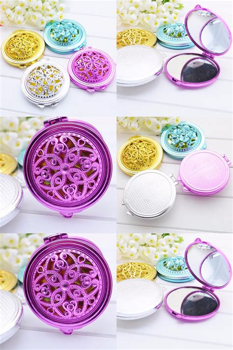 Visit To Buy 1pc Portable Compact Mirrors Girl Double Side Folded