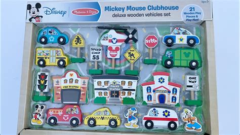 Mickey Mouse Deluxe Wooden Vehicles Set Youtube