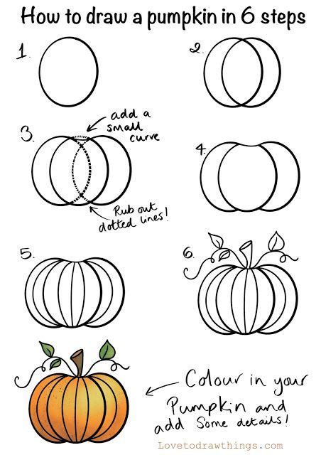 How To Draw A Pumpkin Easy Cute Fat One Blogosphere Photo Galery