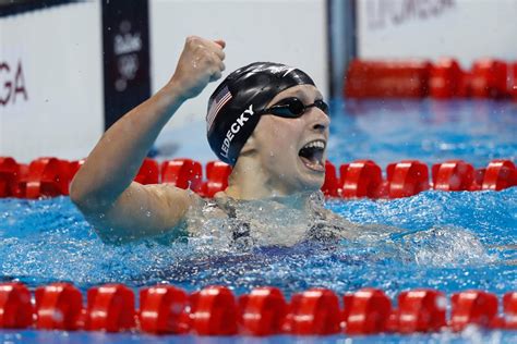 Swimmer Katie Ledecky Breaks Record Takes Gold In Rio As Us Medal